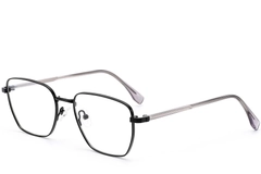 Rectangular Black Metal Glasses #BS0420-0332