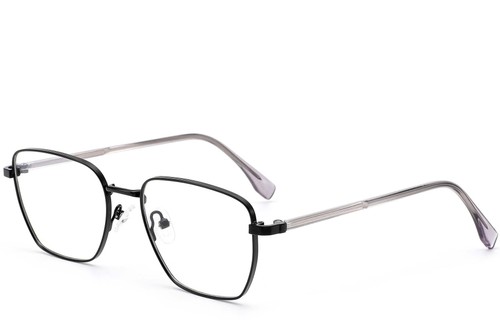 Rectangular Black Metal Glasses #BS0420-0332