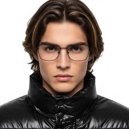 Rectangular Black Metal Glasses #BS0420-0332