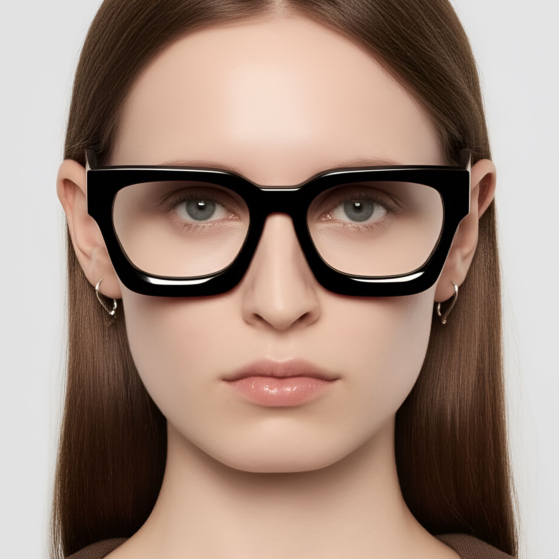 Rectangular Black Acetate Glasses #BS0420-0333