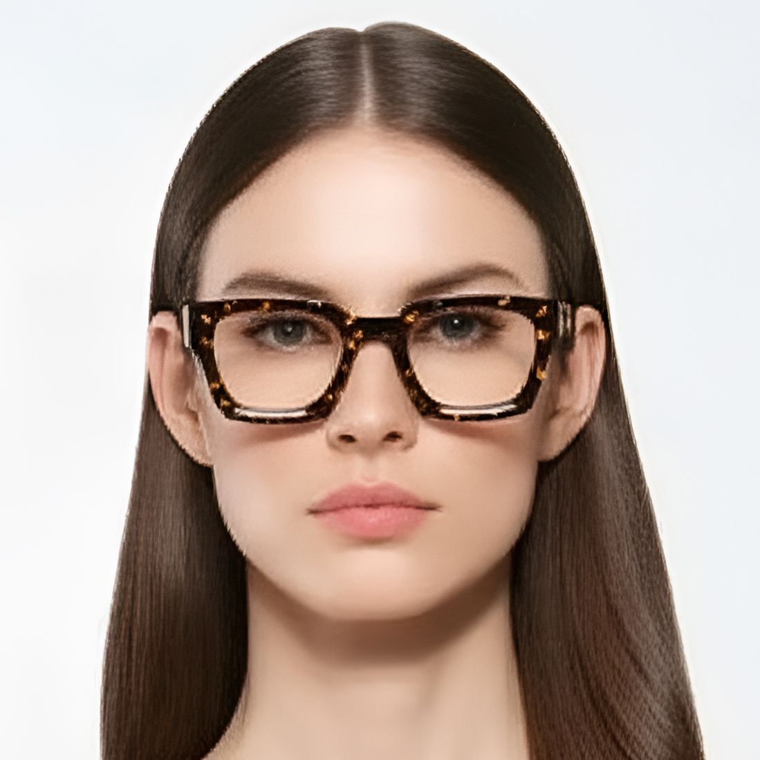 Rectangular Tortoiseshell Acetate Glasses #BS0420-0334
