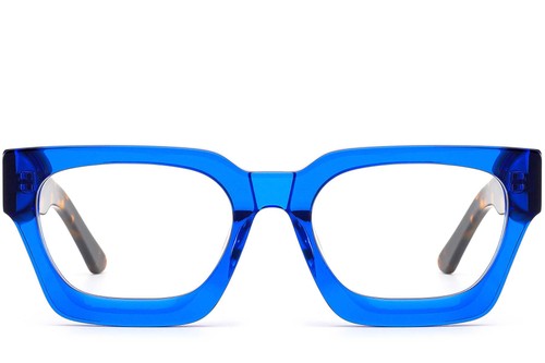 Rectangular Blue Acetate Glasses #BS0420-0336