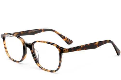 Lunettes rectangulaires en acétate écaille de tortue #BS0420-0338