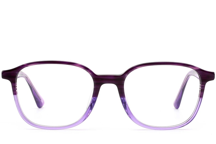Gafas rectangulares de acetato morado #BS0420-0339