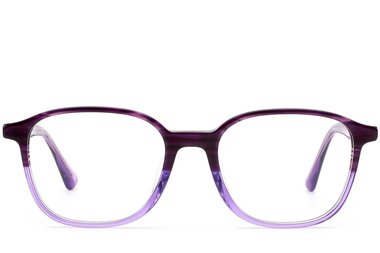 Rechteckige violette Acetatbrille #BS0420-0339