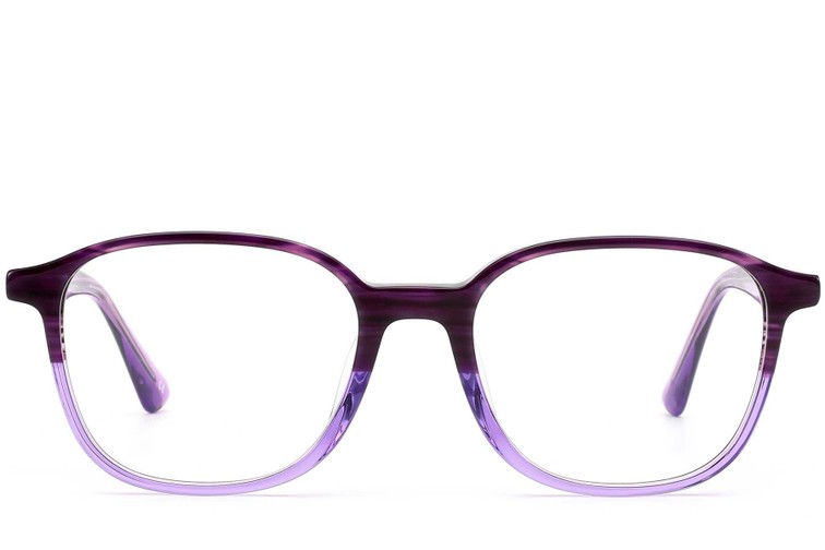 Rectangular Purple Acetate Glasses #BS0420-0339