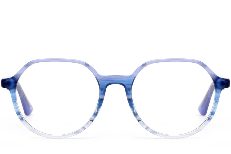 Oval Blue Acetate Glasses #BS0420-0341