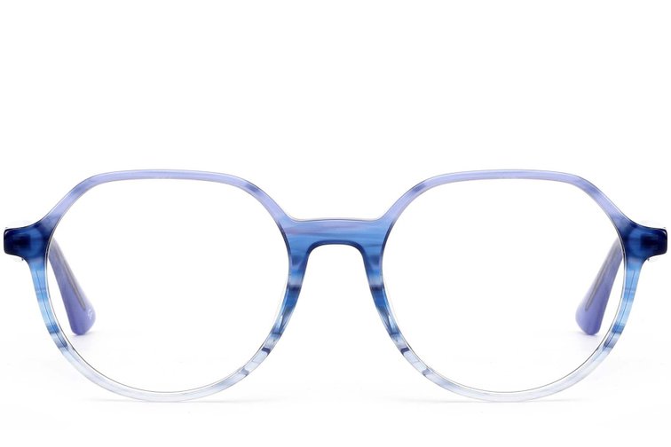 Oval Blue Acetate Glasses #BS0420-0341