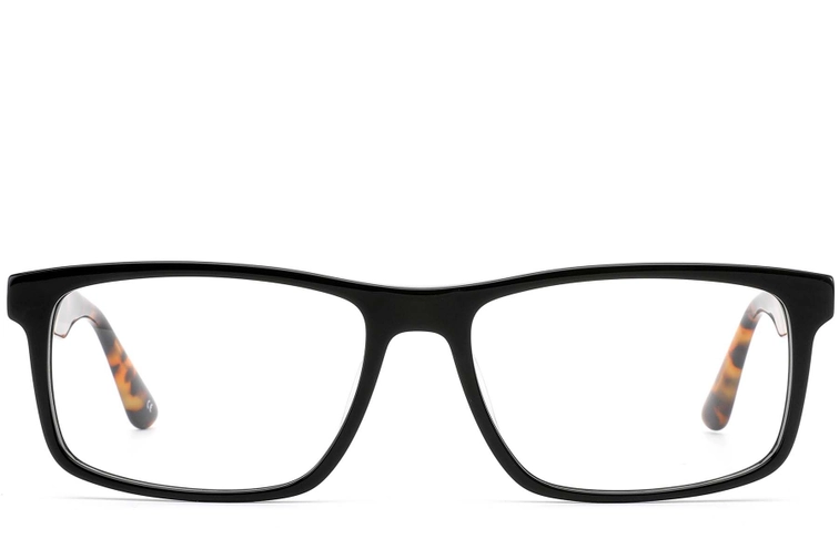 Rectangular Black Acetate Glasses #BS0420-0343