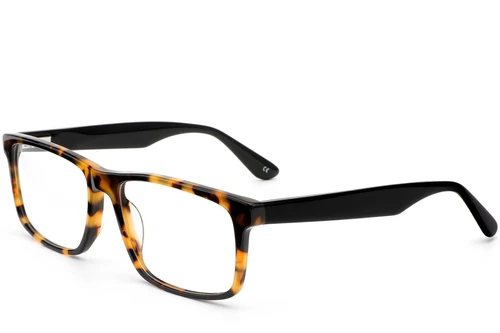 Rectangular Tortoiseshell Acetate Glasses #BS0420-0344