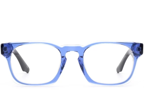 Gafas rectangulares de acetato azul #BS0420-0345