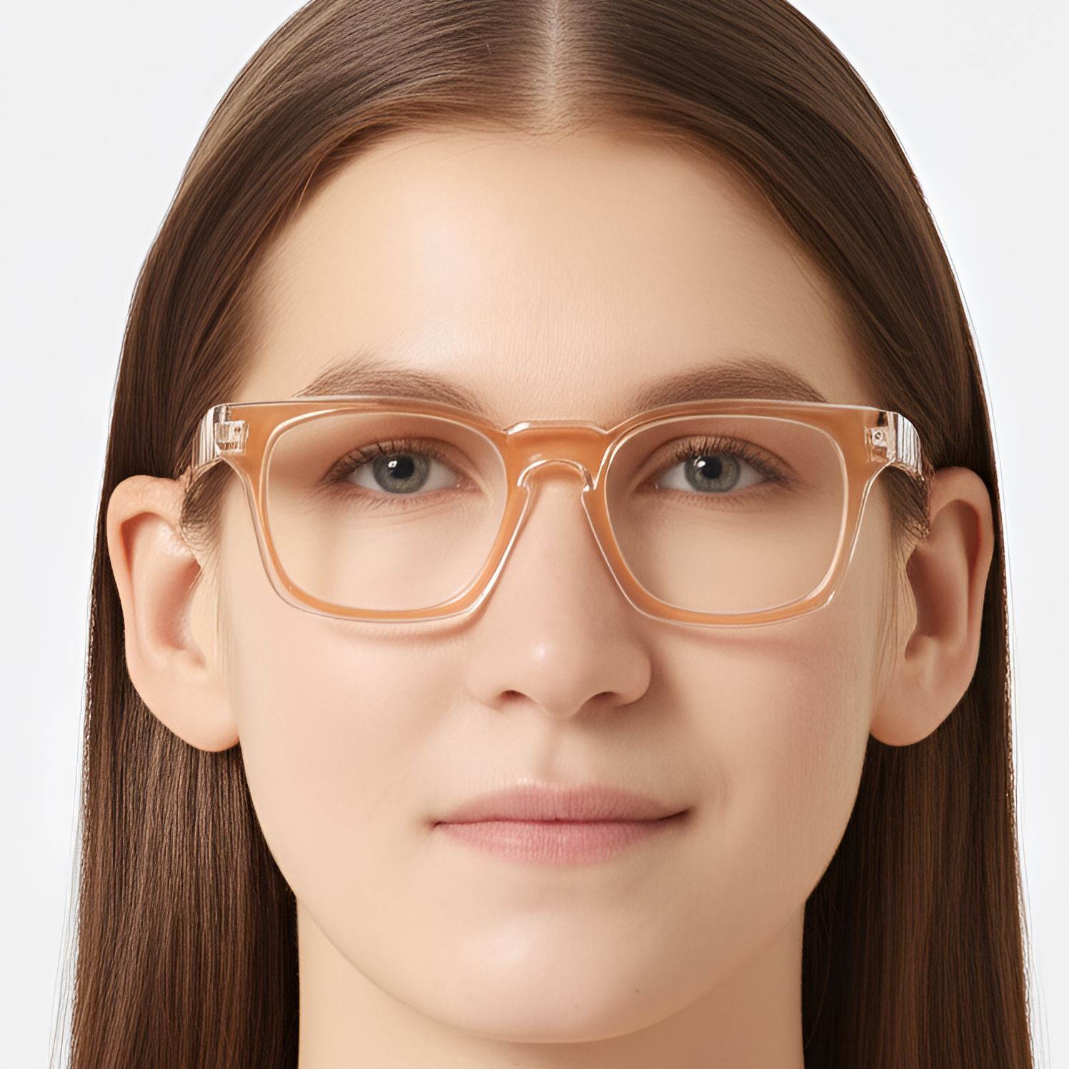 Rectangular Brown Acetate Glasses #BS0420-0346