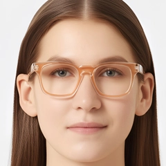 Rectangular Brown Acetate Glasses #BS0420-0346