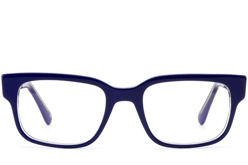 Rectangular Blue Acetate Glasses #BS0420-0348