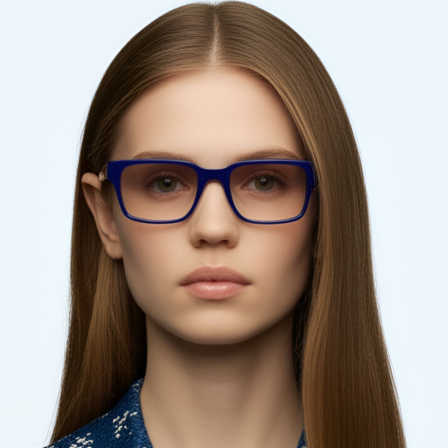 Rectangular Blue Acetate Glasses #BS0420-0348