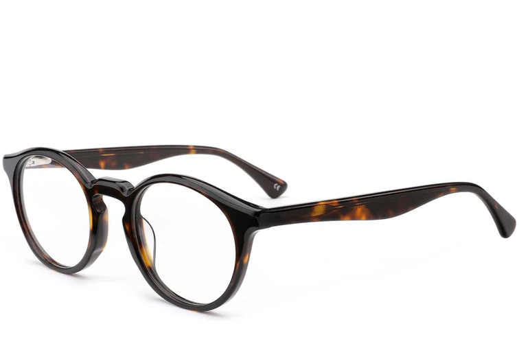 Lunettes rondes en acétate écaille de tortue #BS0420-0353