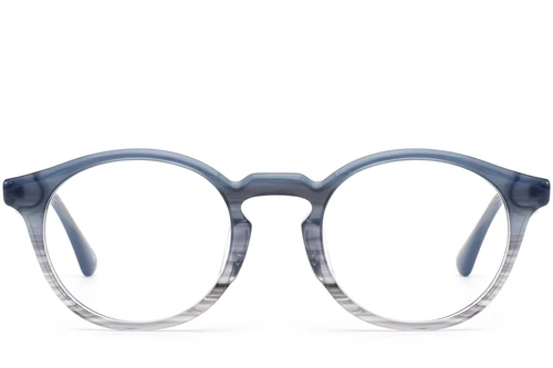 Runde blaue Acetatbrille #BS0420-0354