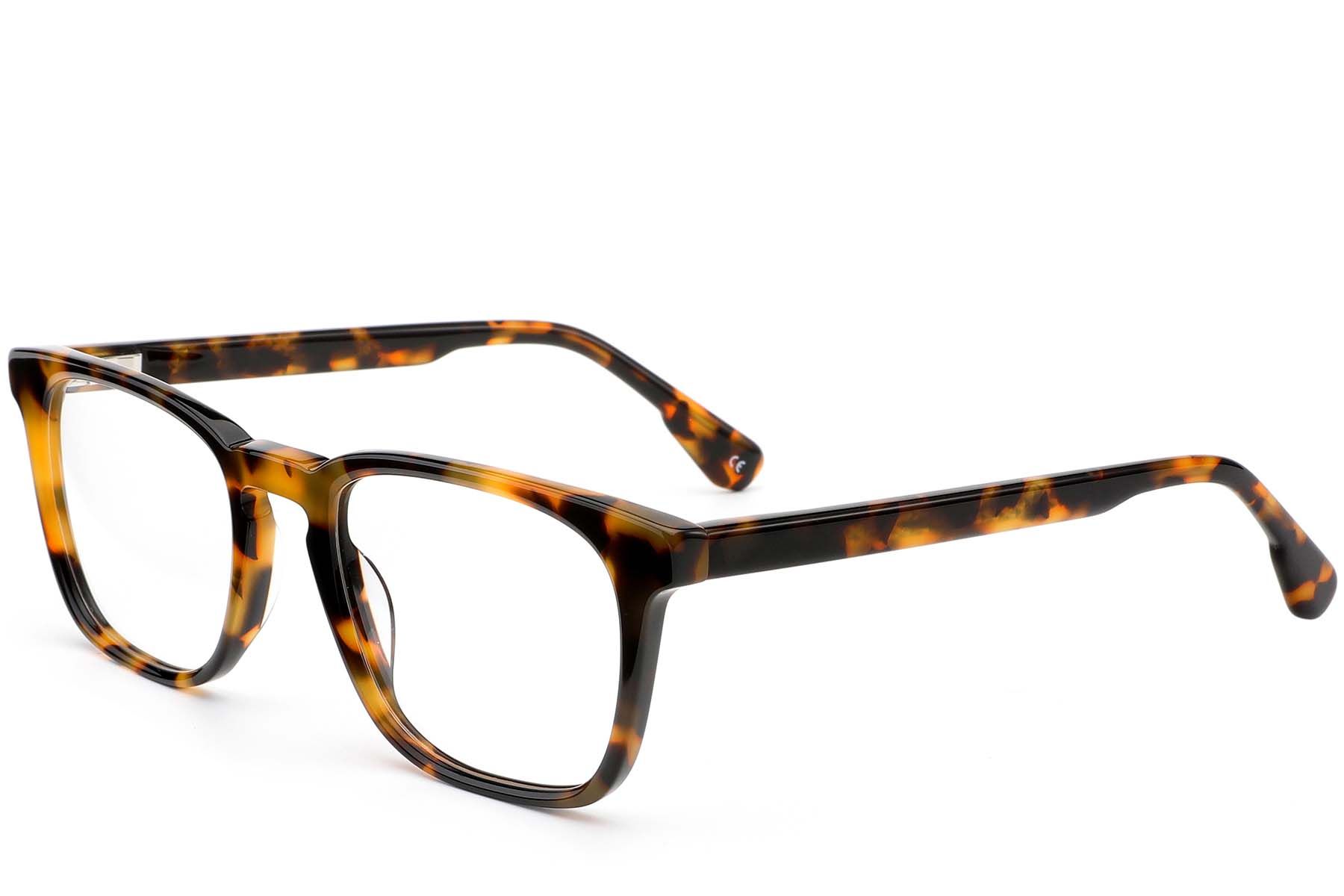 Rectangular Tortoiseshell Acetate Glasses #BS0420-0355