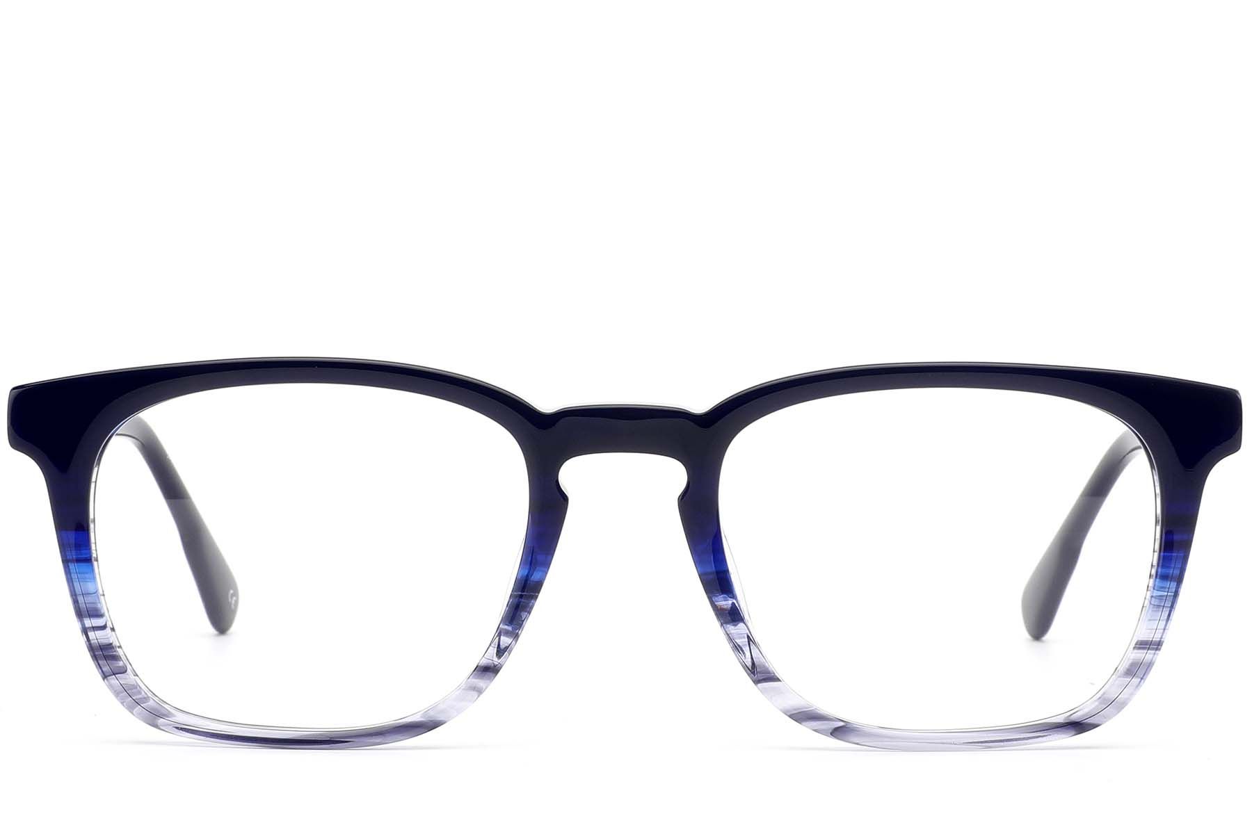 Rectangular Blue Acetate Glasses #BS0420-0356