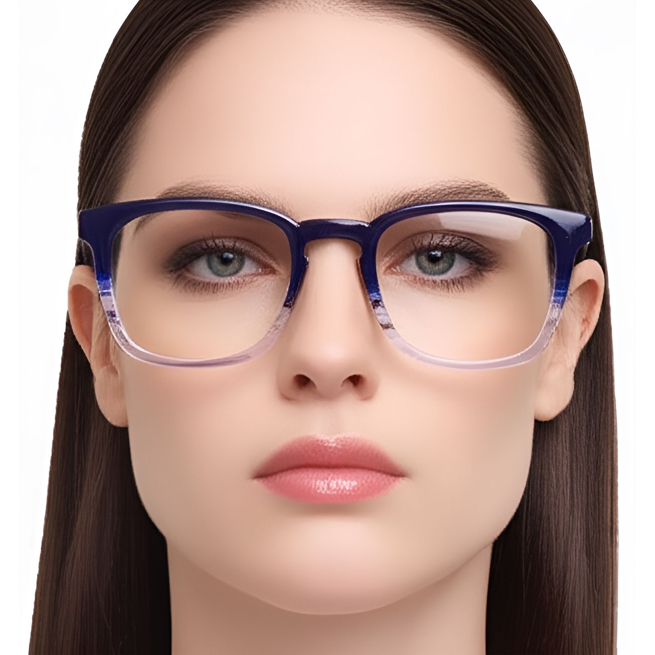 Rectangular Blue Acetate Glasses #BS0420-0356