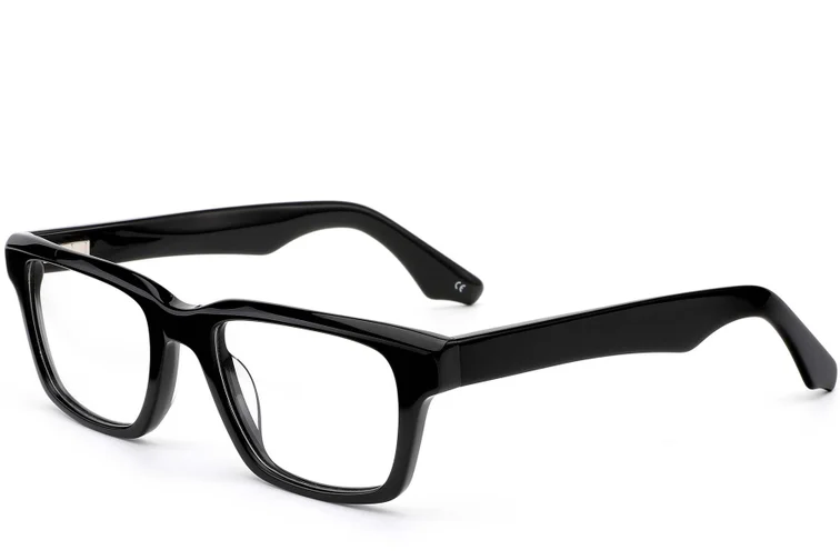 Lunettes rectangulaires en acétate noir #BS0420-0357