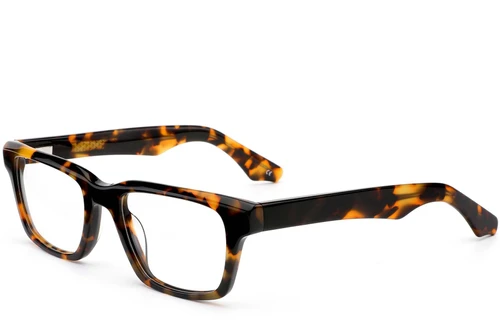 Lunettes rectangulaires en acétate écaille de tortue #BS0420-0358