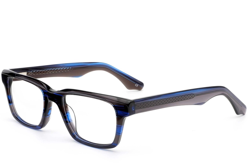 Rectangular Blue Acetate Glasses #BS0420-0360