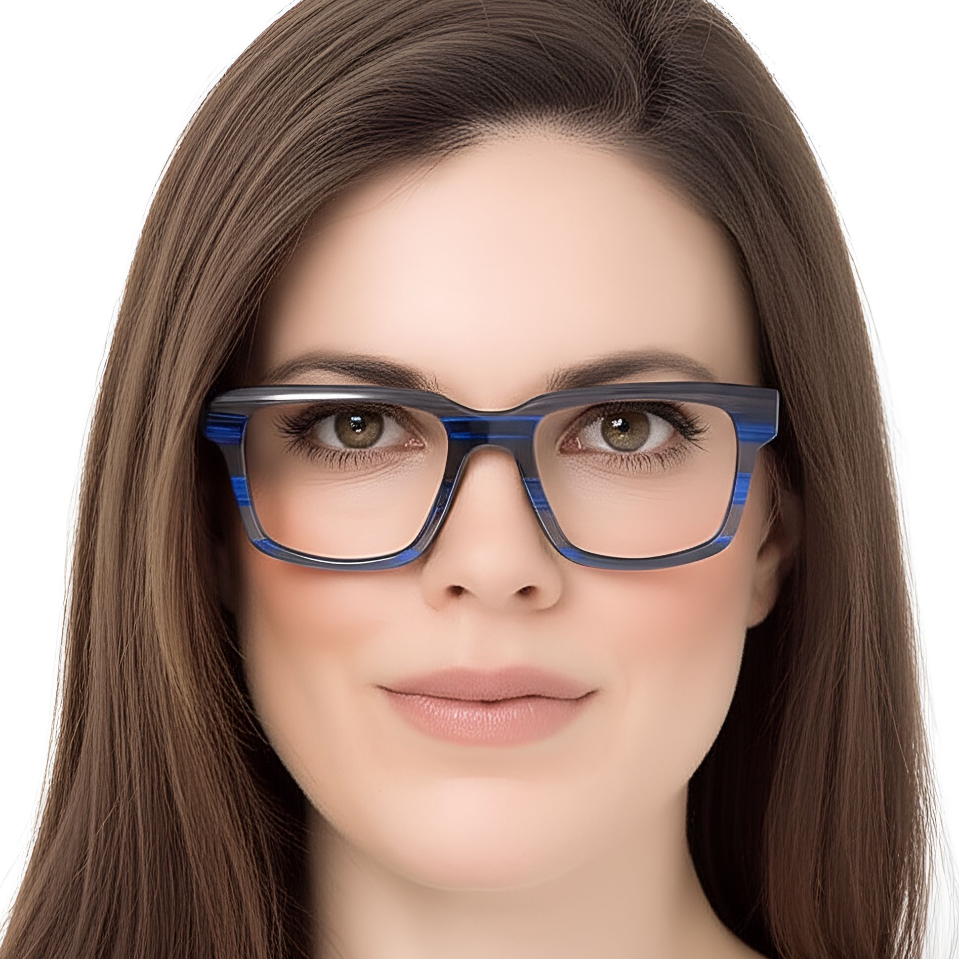 Rectangular Blue Acetate Glasses #BS0420-0360