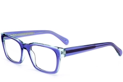 Rectangular Purple Acetate Glasses #BS0420-0361