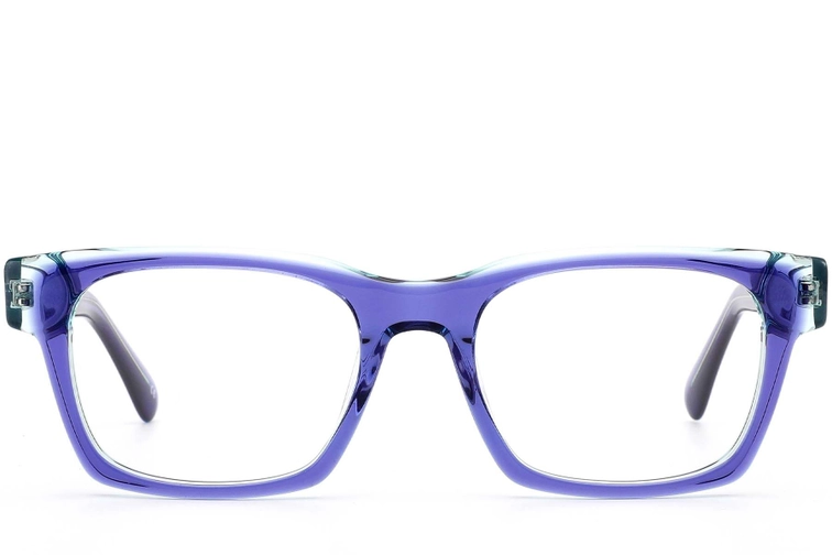 Rectangular Purple Acetate Glasses #BS0420-0361