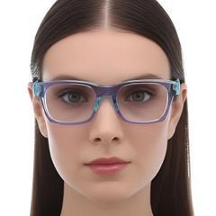 Rectangular Purple Acetate Glasses #BS0420-0361