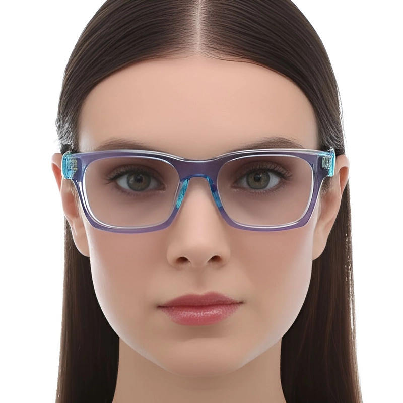 Rectangular Purple Acetate Glasses #BS0420-0361