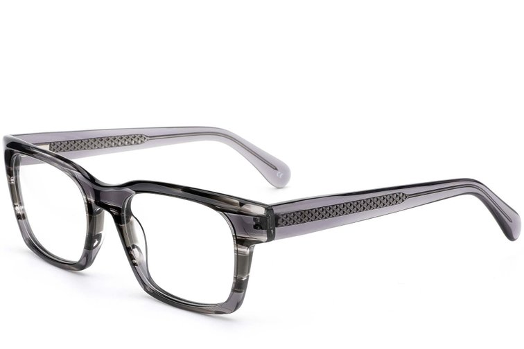 Gafas rectangulares de acetato gris #BS0420-0362