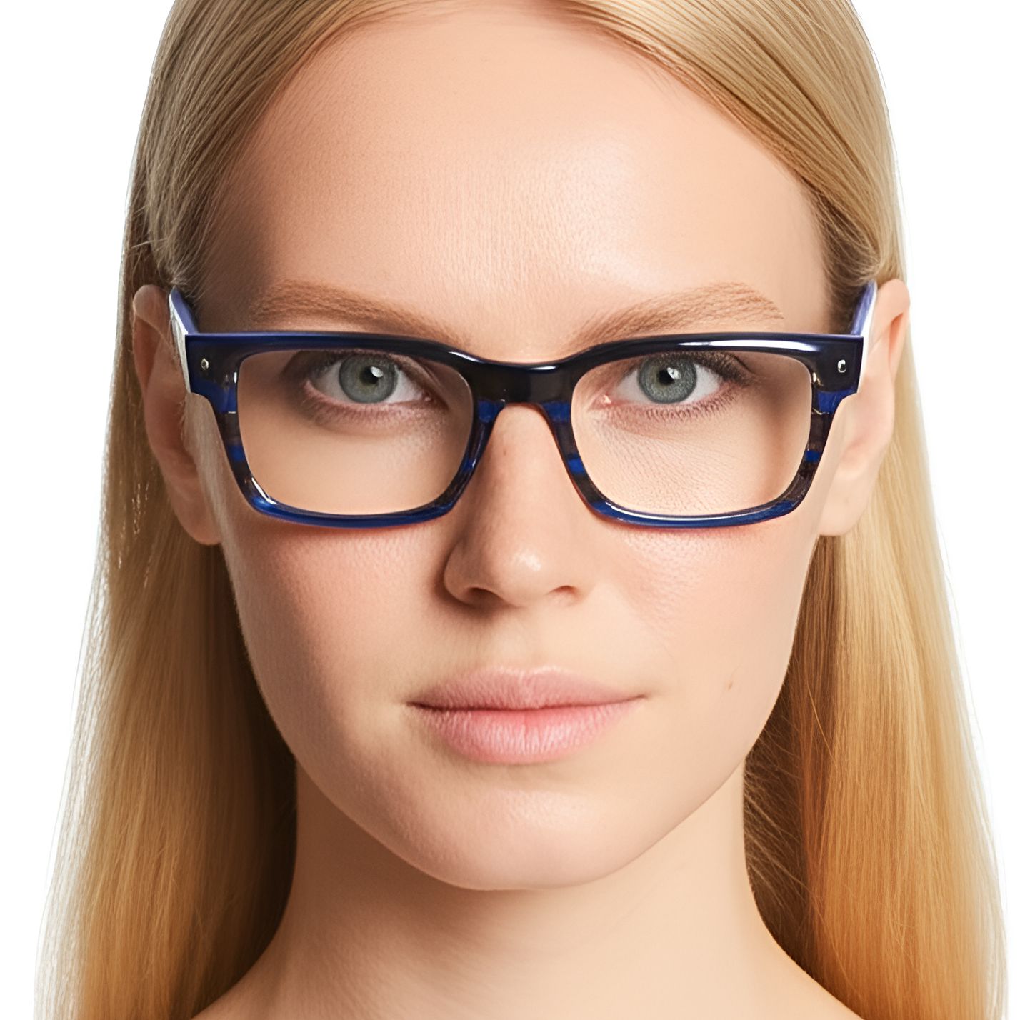 Rectangular Blue Acetate Glasses #BS0420-0363