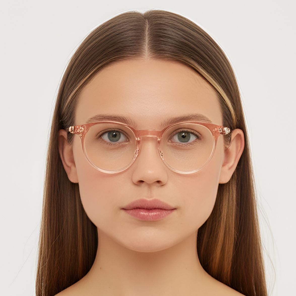 Rectangular Pink Acetate Glasses #BS0420-0364