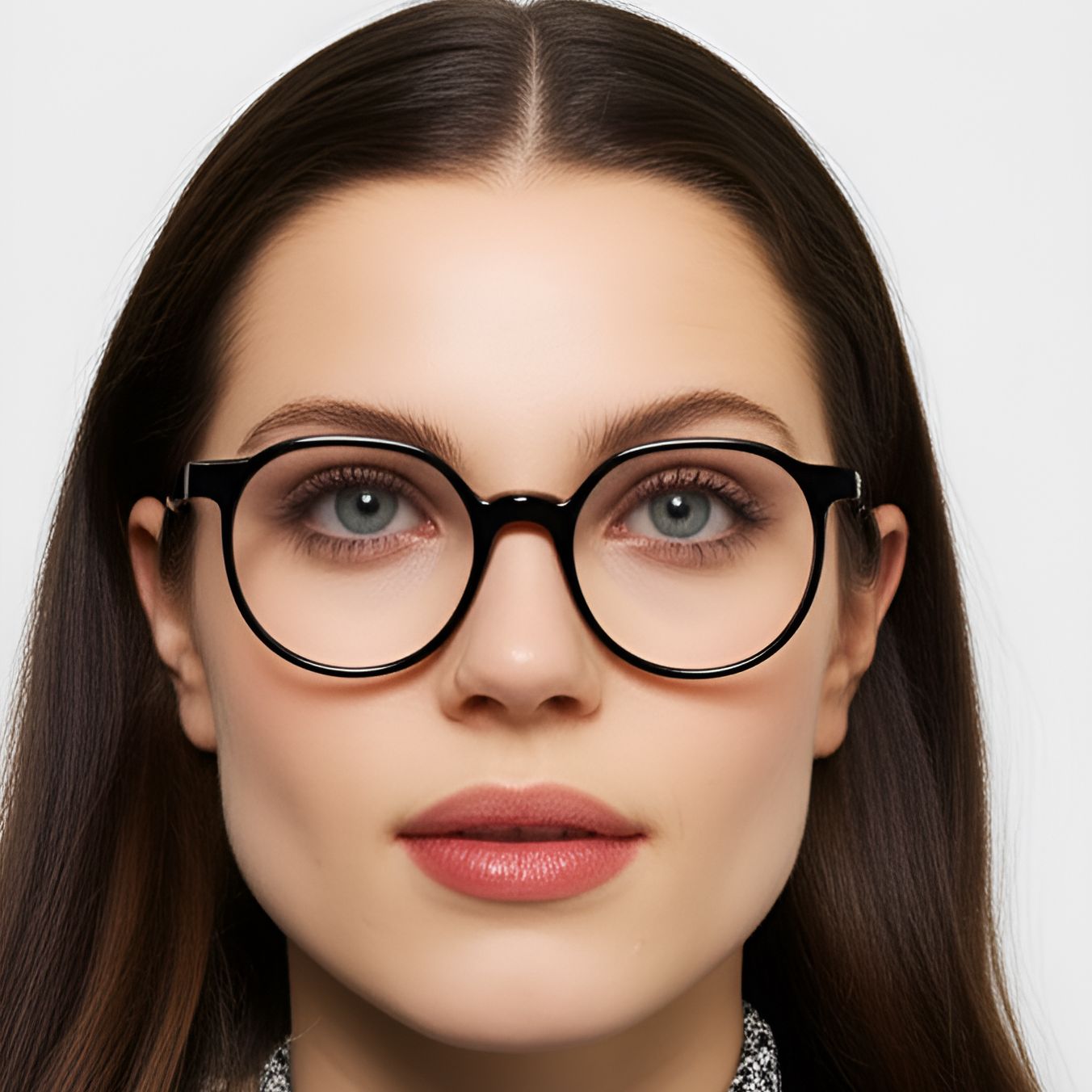 Round Black Acetate Glasses #BS0420-0366