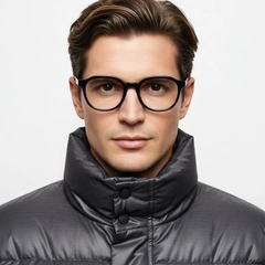 Round Black Acetate Glasses #BS0420-0366