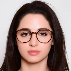 Round Tortoiseshell Acetate Glasses #BS0420-0367