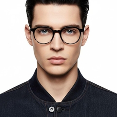 Round Grey Acetate Glasses #BS0420-0369
