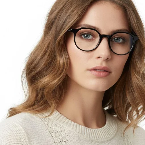 Lunettes rondes en acétate gris #BS0420-0369