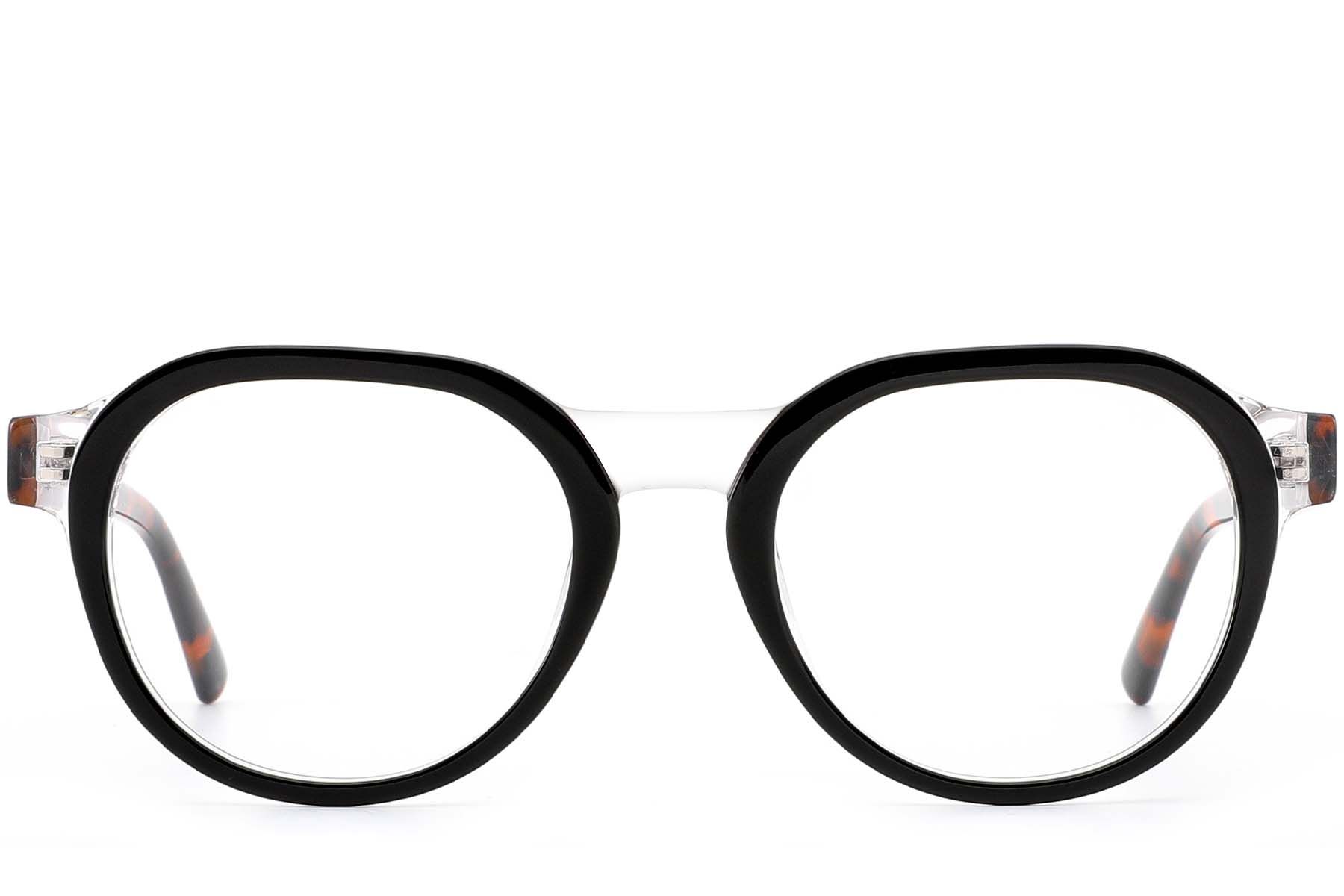 Oval Black Acetate Glasses #BS0420-0371