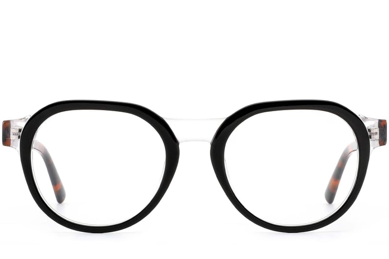 Oval Black Acetate Glasses #BS0420-0371