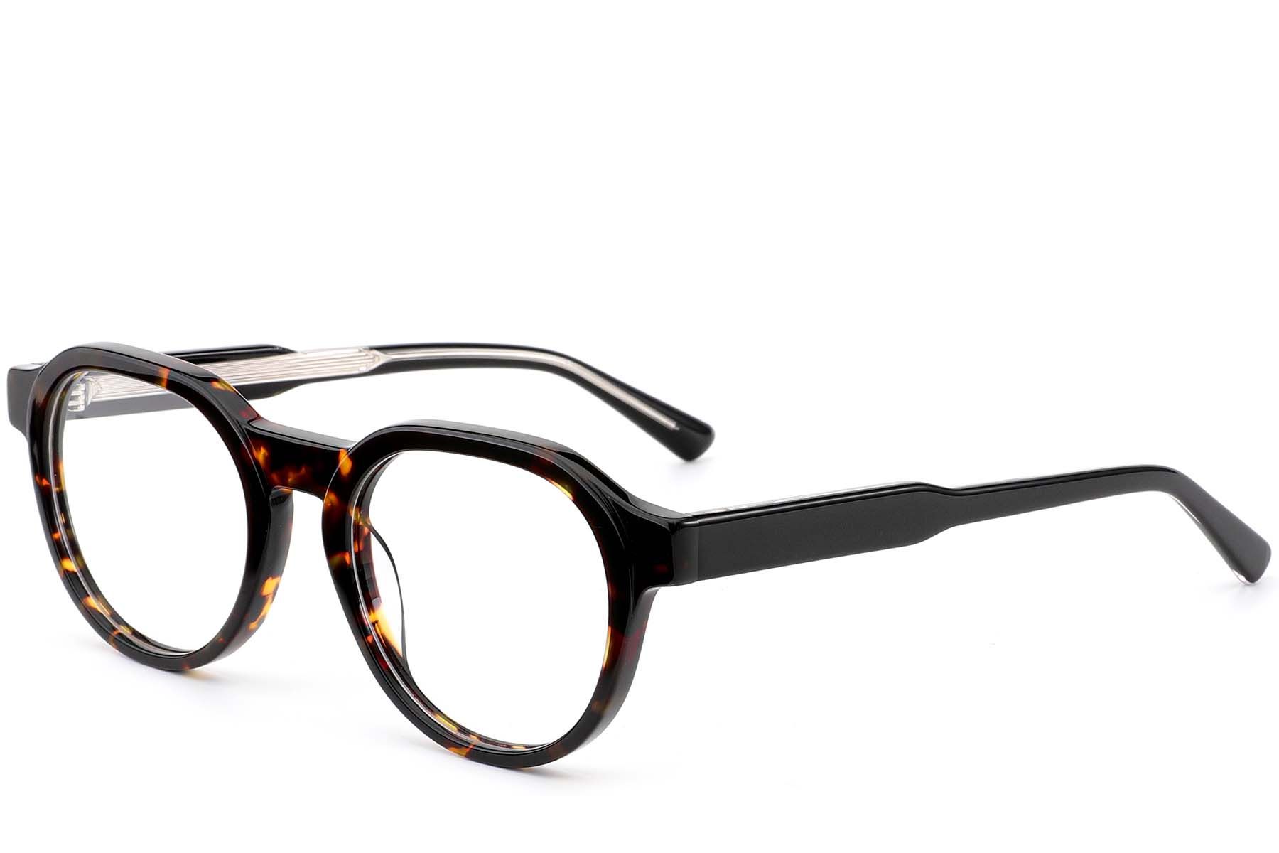 Oval Tortoiseshell Acetate Glasses #BS0420-0372