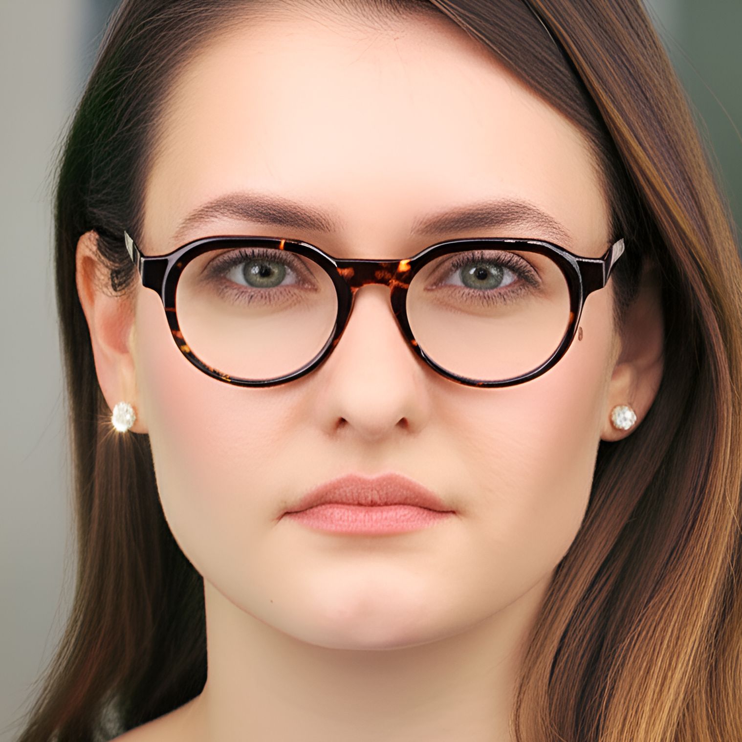 Oval Tortoiseshell Acetate Glasses #BS0420-0372