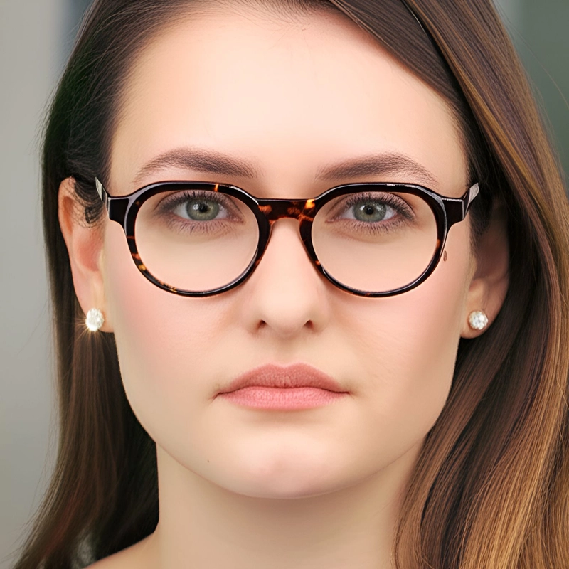 Oval Tortoiseshell Acetate Glasses #BS0420-0372