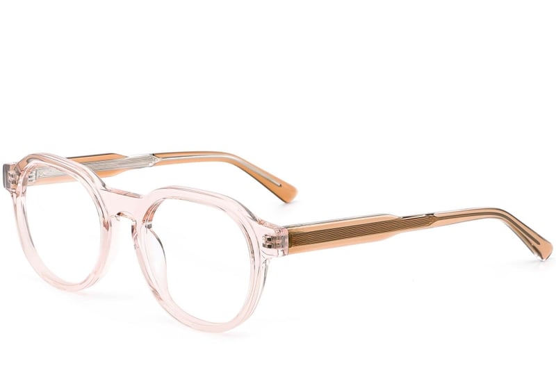 Oval Pink Acetate Glasses #BS0420-0373