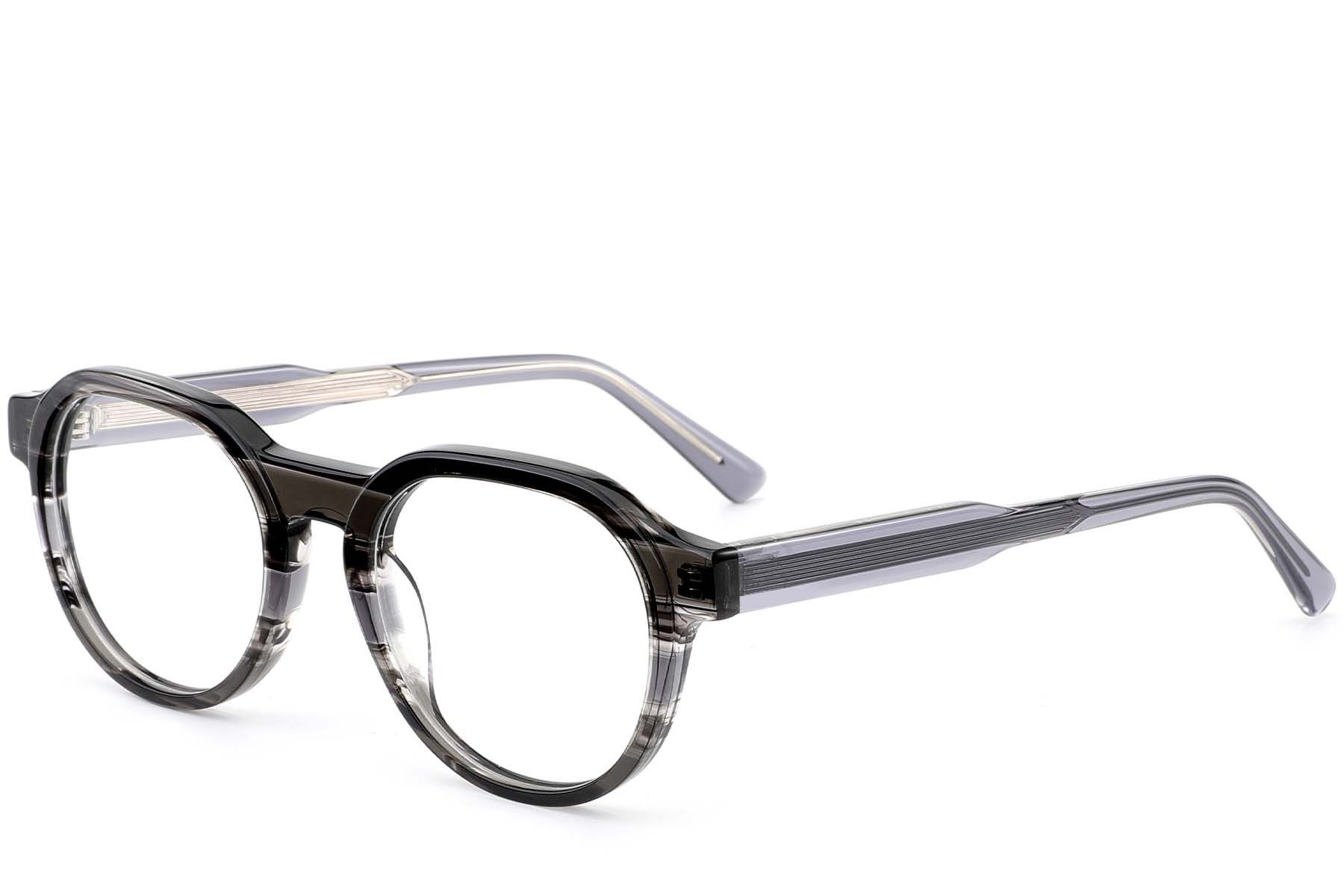 Gafas ovaladas de acetato gris #BS0420-0374