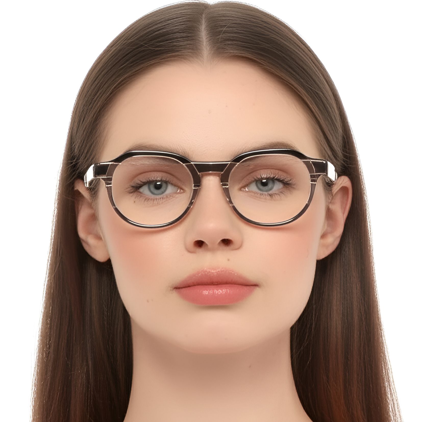 Oval Grey Acetate Glasses #BS0420-0374