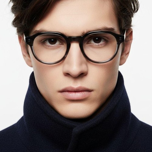 Gafas ovaladas de acetato gris #BS0420-0374