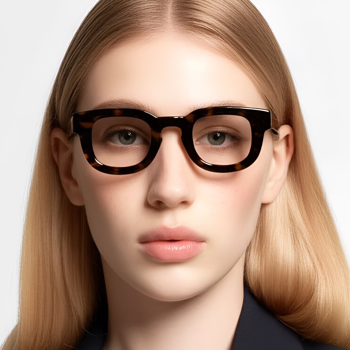 Rectangular Tortoiseshell Acetate Glasses #BS0420-0379
